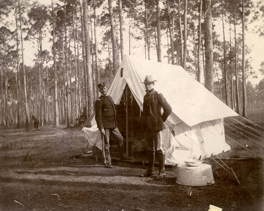 Photograph of Major Erasmus Corwin Gilbreath and his son-in-law Oliver Edwards in Florida.