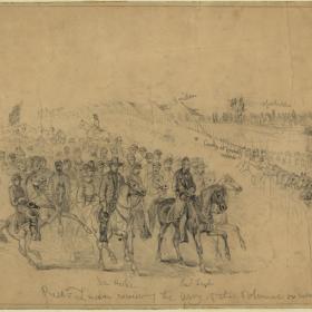 President Lincoln reviewing the Army of the Potomac on Monday, April 6, 1863