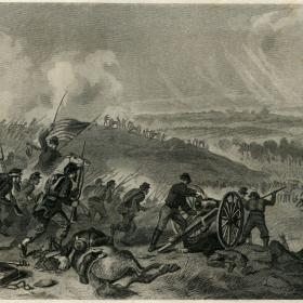 Battle of Gettysburg-Final Charge of the Union Forces at Cemetery Hill