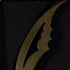 Letter Opener with Handle Made from 8 MM Rifle Cartridge and Crown Applique