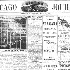 Map of the Burned District from Chicago's Second Great Fire