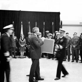 President Bush Awarding Captain Robert S. Harward the PUCA (Presidential Unit Citation Award)