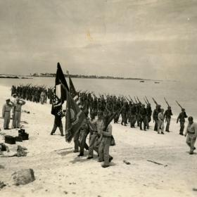 American Sailors March to Surrender Ceremony