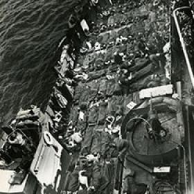 A Coast Guard LCT Evacuates Wounded Soldiers