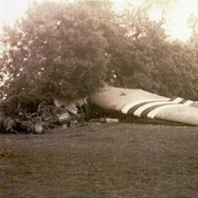An Allied Glider That Has Crashed into a Norman Hedgerow