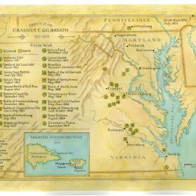 Map of the Service of Erasmus C. Gilbreath