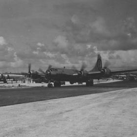 Enola Gay Returns Home after Strike at Hiroshima