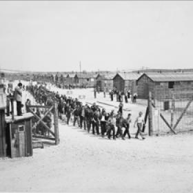 German Prisoners Leave Dachau 