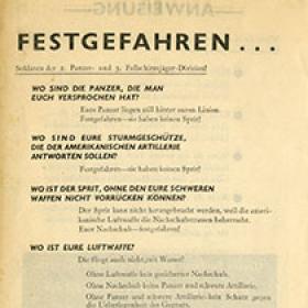 Leaflet Encouraging German Forces to Surrender to Allied Forces