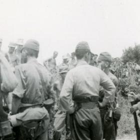 Japanese Soldiers Await Surrender