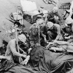 Marine Casualties on Iwo Jima