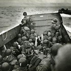 An LCVP with American Infantrymen Approaches Normandy
