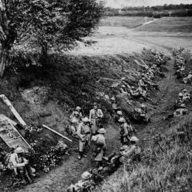 Soldiers waiting for orders.